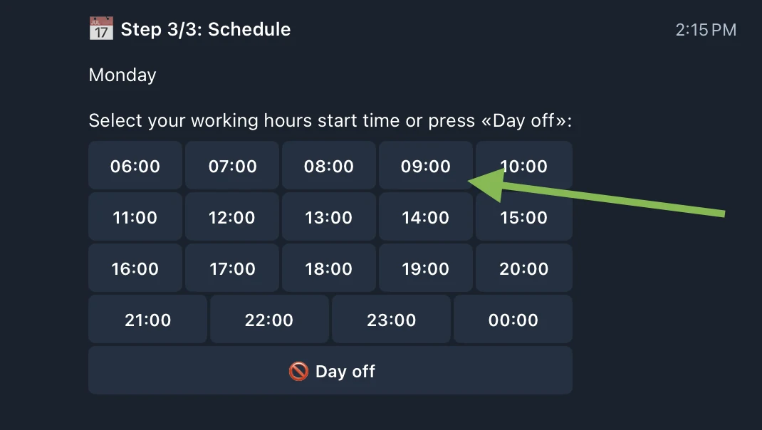Start time